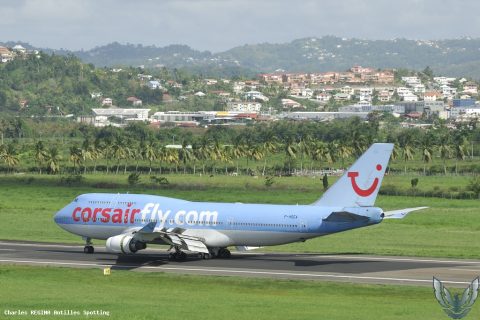 F-HSEA · Boeing 747-400, Martinique – Aimé Césaire