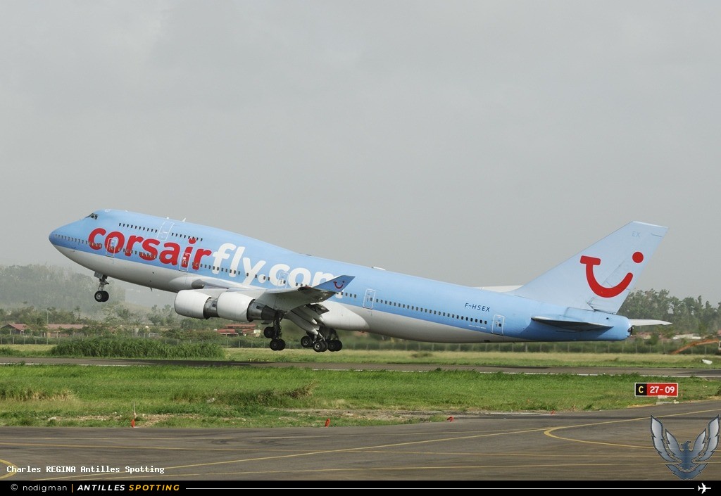 F-HSEX · Boeing 747-400, Corsairfly, Martinique – Aimé Césaire