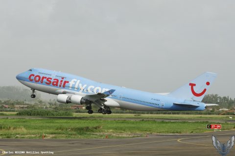 F-HSEX · Boeing 747-400, Martinique – Aimé Césaire