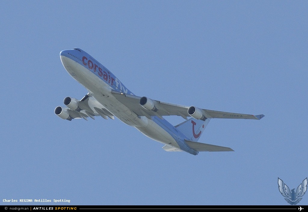 F-HSEA · Boeing 747-400, Corsairfly, Martinique – Aimé Césaire
