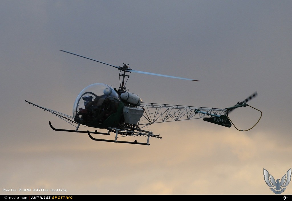 F-GFFV · Bell 47, Air Action, Martinique – Aimé Césaire