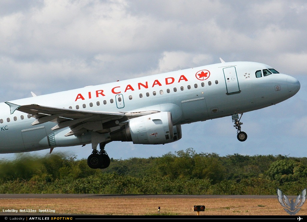 C-FYKC · Airbus A319, Air Canada, Pointe-à-Pitre – Maryse Condé
