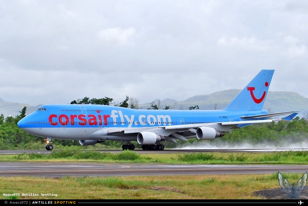 F-HKIS · Boeing 747-400, Corsairfly, Martinique – Aimé Césaire