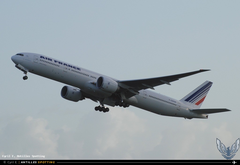 F-GSQN · Boeing 777-300ER, Air France, Pointe-à-Pitre – Maryse Condé