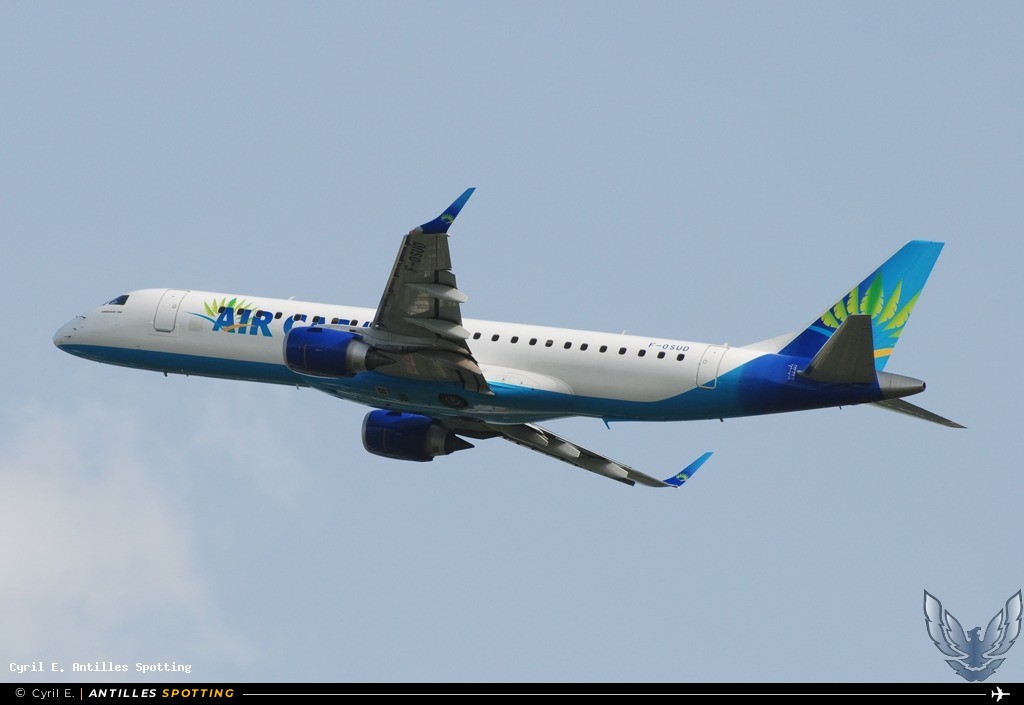 F-OSUD · Embraer E190, Air Caraïbes, Pointe-à-Pitre – Maryse Condé