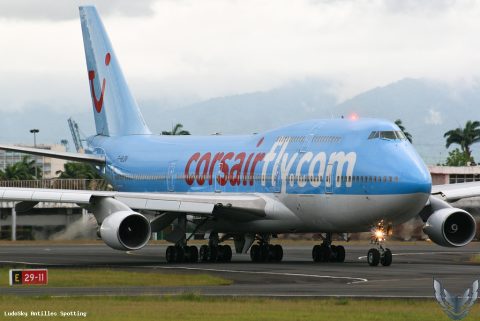 F-HLOV · Boeing 747-400, Pointe-à-Pitre – Maryse Condé