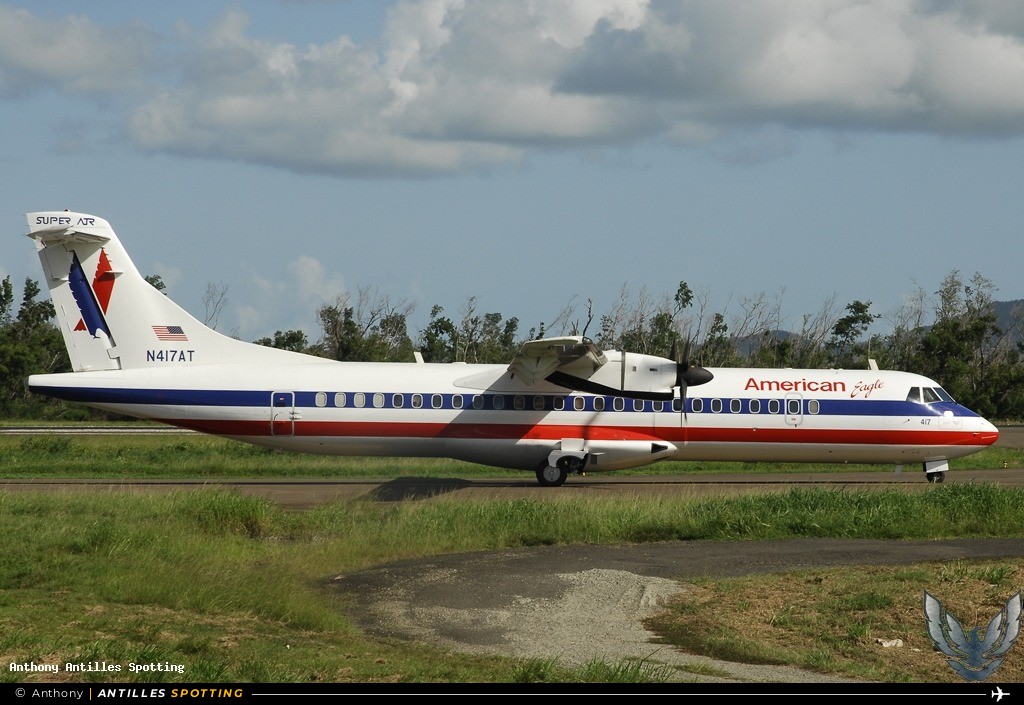 N417AT · ATR 72-200, American Eagle, Martinique – Aimé Césaire