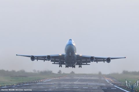 F-HSUN · Boeing 747-400, Martinique – Aimé Césaire