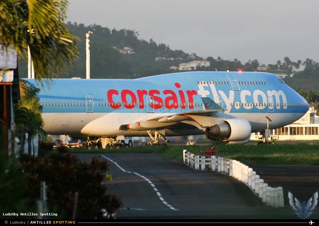 F-HSUN · Boeing 747-400, Corsair, Martinique – Aimé Césaire