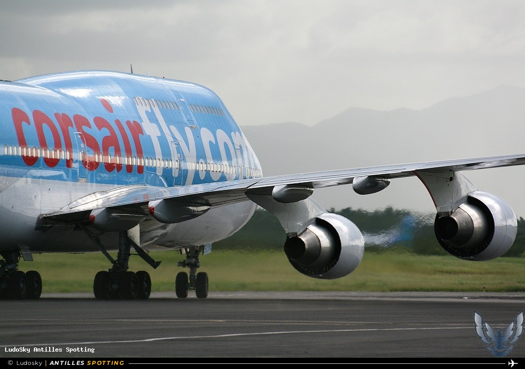 F-HSUN · Boeing 747-400, Corsair, Pointe-à-Pitre – Maryse Condé