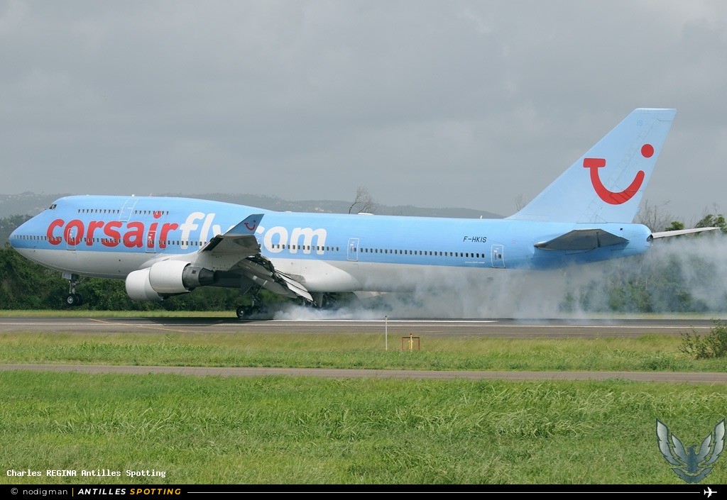 F-HKIS · Boeing 747-400, Corsairfly, Martinique – Aimé Césaire