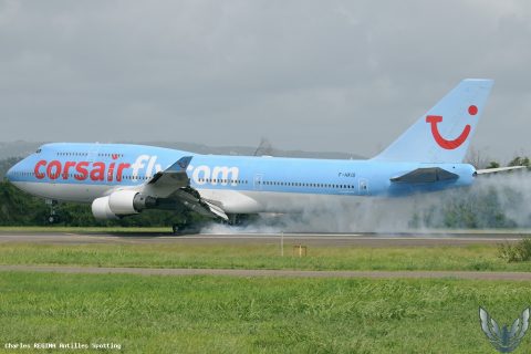 F-HKIS · Boeing 747-400, Martinique – Aimé Césaire