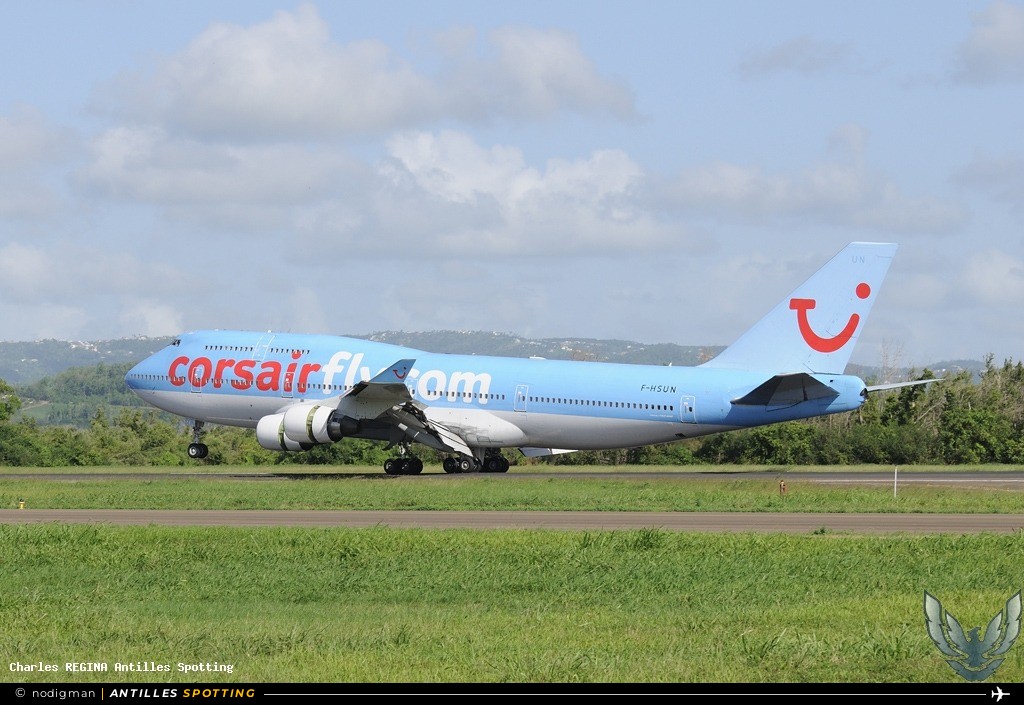 F-HSUN · Boeing 747-400, Corsairfly, Martinique – Aimé Césaire