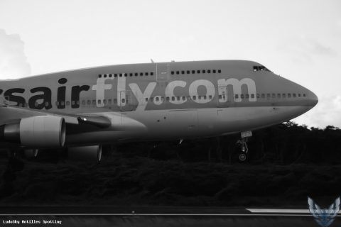 F-HSEX · Boeing 747-400, Pointe-à-Pitre – Maryse Condé