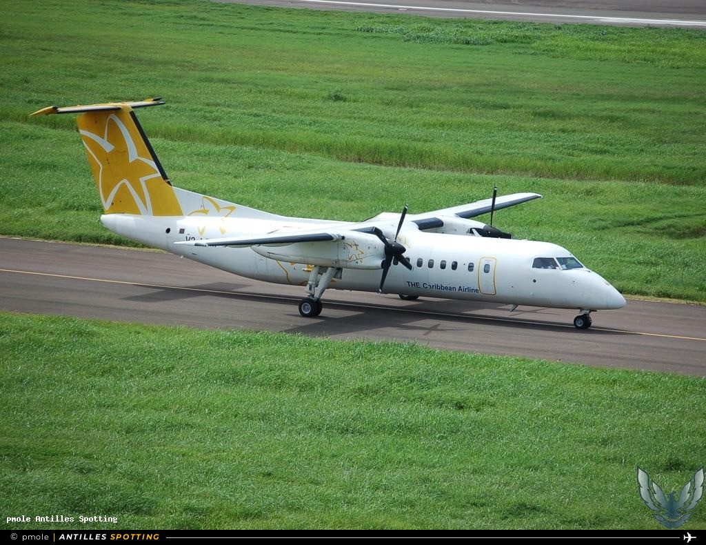 V2-LFM · De Havilland Canada Dash 8-300, LIAT, Martinique – Aimé Césaire