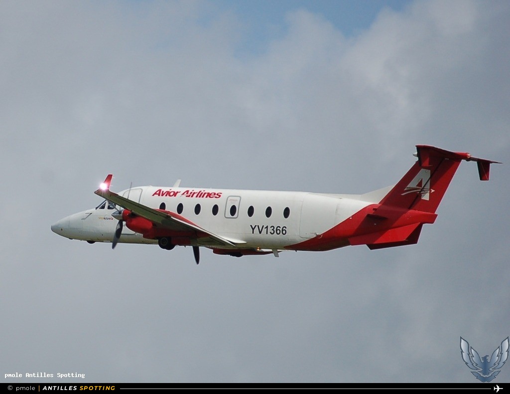 YV1366 · Beechcraft 1900D, Avior Airlines, Martinique – Aimé Césaire