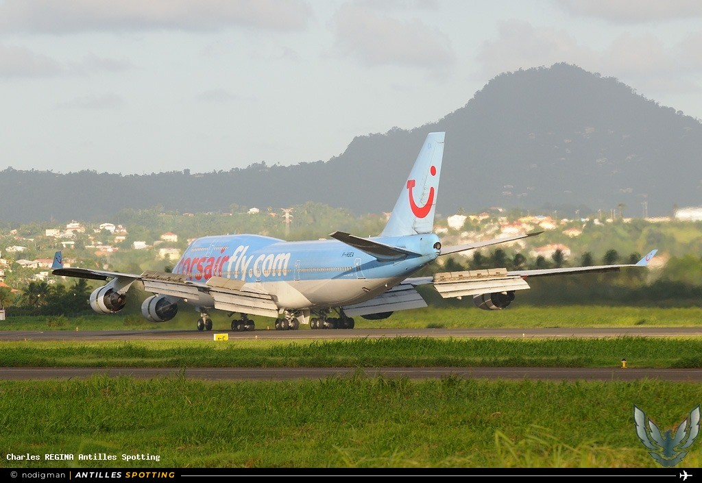 F-HSEA · Boeing 747-400, Corsairfly, Martinique – Aimé Césaire
