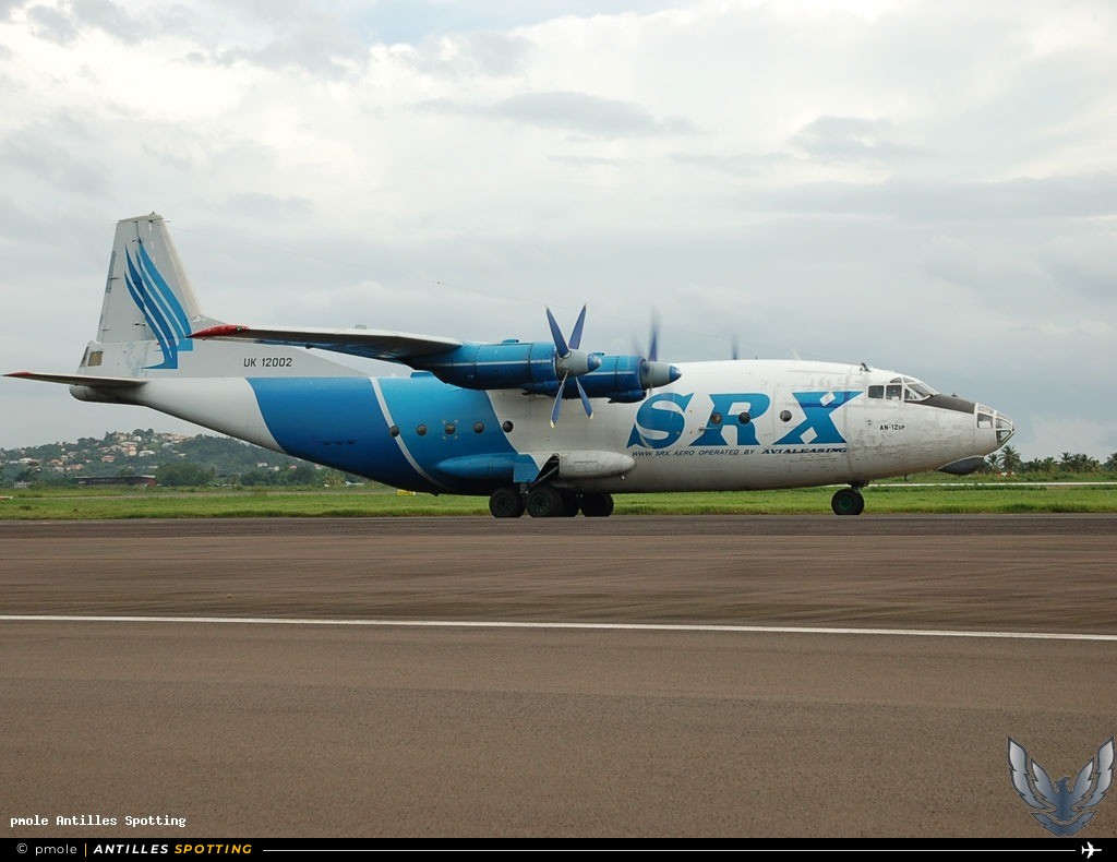 UK12002 · Antonov An-12, SRX Avialeasing, Martinique – Aimé Césaire