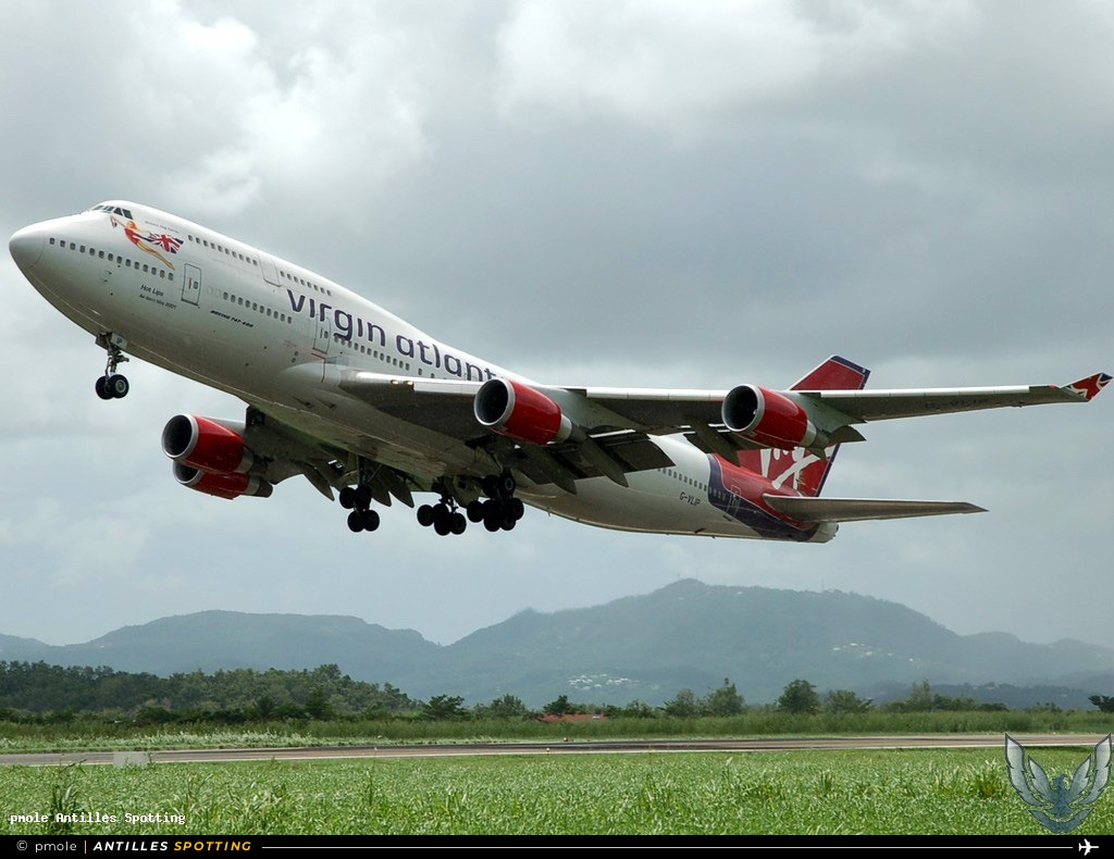 G-VLIP · Boeing 747-400, Virgin Atlantic, Martinique – Aimé Césaire
