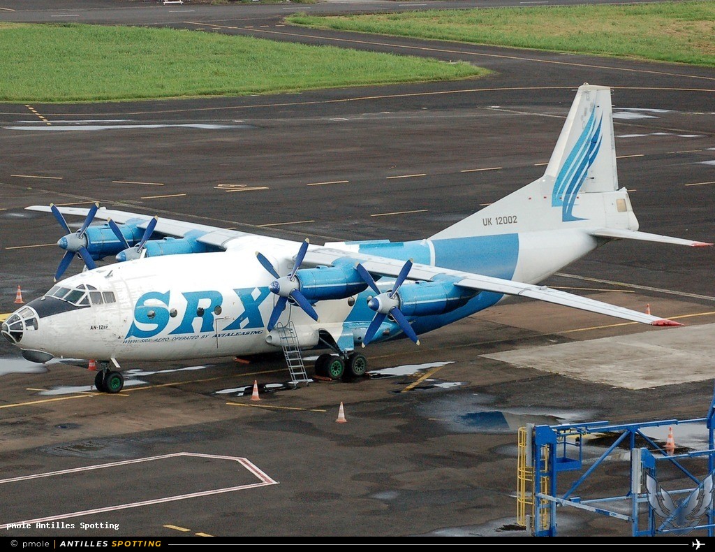 UK12002 · Antonov An-12, SRX Avialeasing, Martinique – Aimé Césaire
