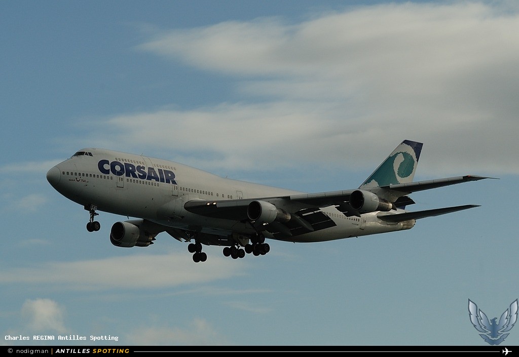 F-GSKY · Boeing 747-200, Corsair, Martinique – Aimé Césaire