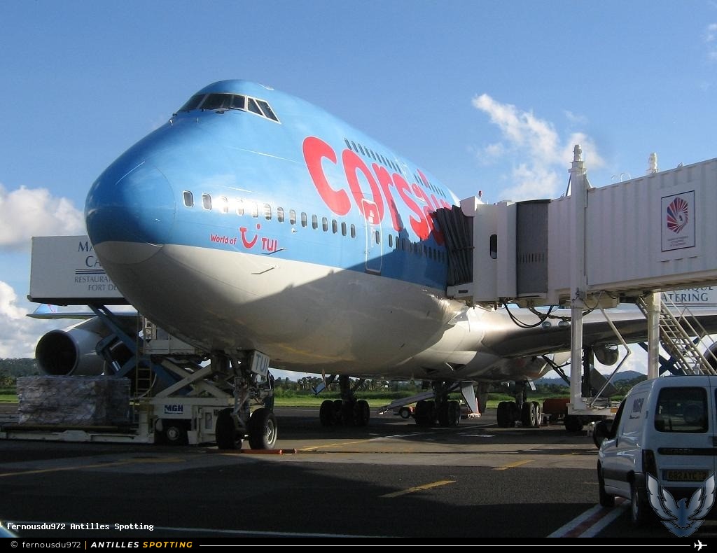 F-GTUI · Boeing 747-400, Corsairfly, Martinique – Aimé Césaire