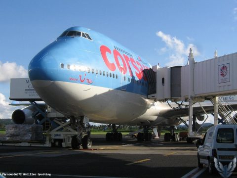 F-GTUI · Boeing 747-400, Martinique – Aimé Césaire
