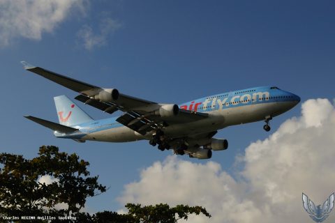 F-HKIS · Boeing 747-400, Martinique – Aimé Césaire
