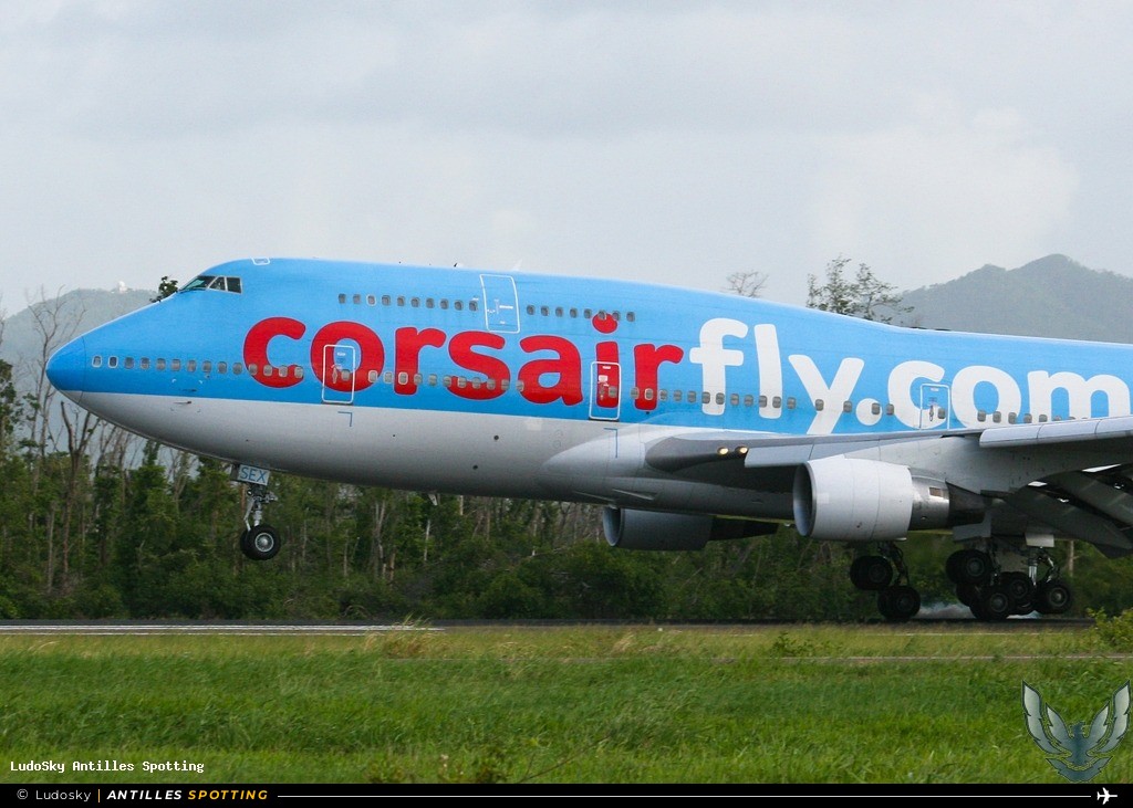 F-HSEX · Boeing 747-400, Corsair, Martinique – Aimé Césaire