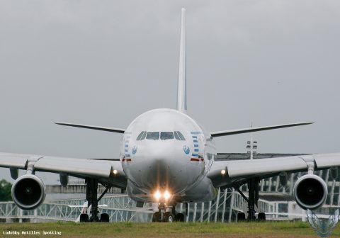 F-RAJB · Airbus A340-200, Pointe-à-Pitre – Maryse Condé