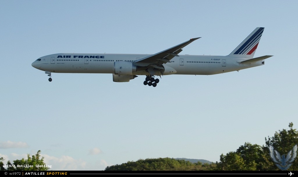 F-GSQT · Boeing 777-300ER, Air France, Martinique – Aimé Césaire