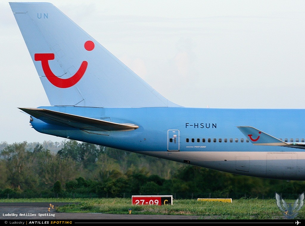 F-HSUN · Boeing 747-400, Corsair, Martinique – Aimé Césaire