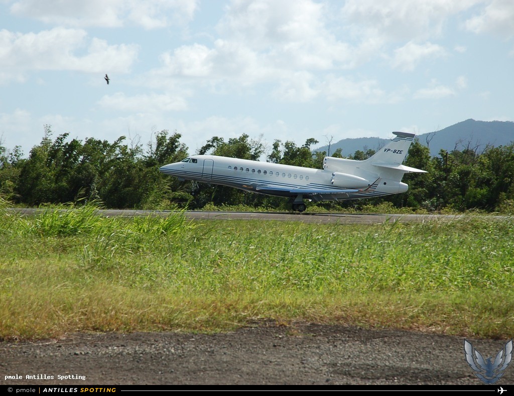 VP-BZE · Dassault Falcon 7X, Stork Ltd / Flying Lion - Privé, Martinique – Aimé Césaire