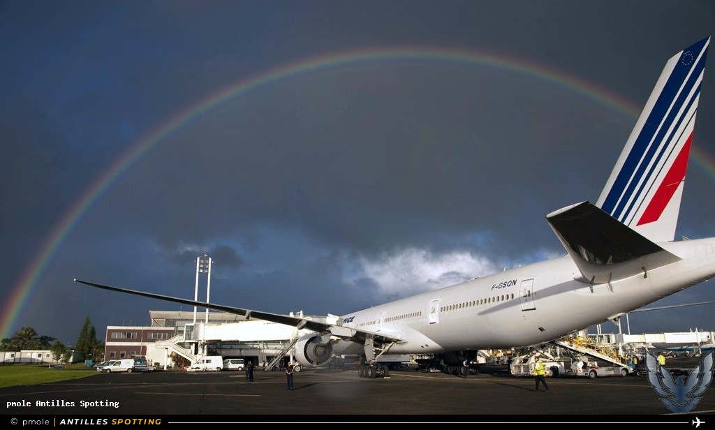 F-GSQN · Boeing 777-300ER, Air France, Martinique – Aimé Césaire