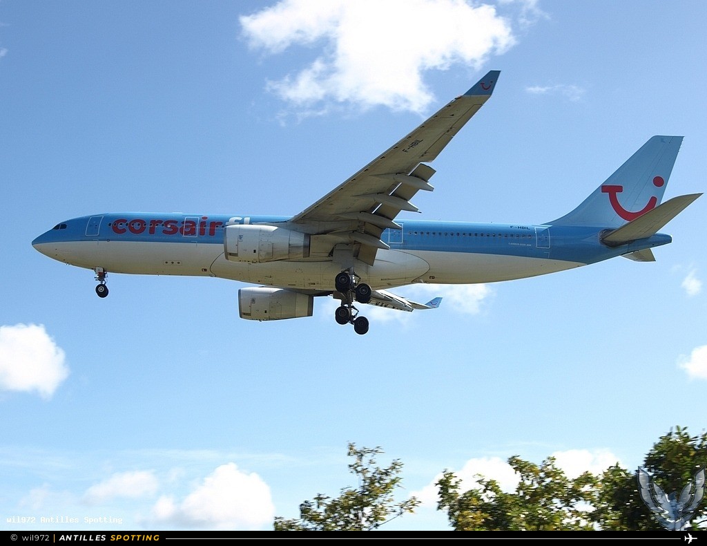 F-HBIL · Airbus A330-200, Corsairfly, Martinique – Aimé Césaire
