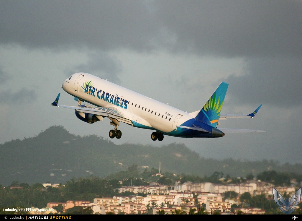 F-OSUD · Embraer E190, Air Caraïbes, Martinique – Aimé Césaire