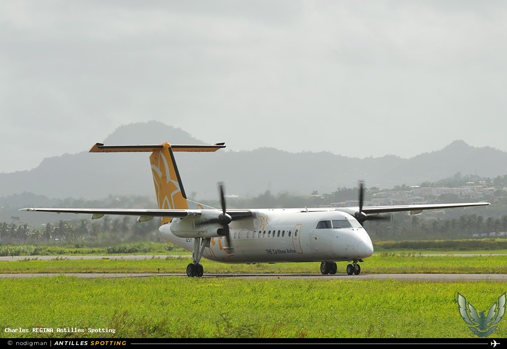 V2-LFF · De Havilland Canada Dash 8-300, LIAT, Martinique – Aimé Césaire