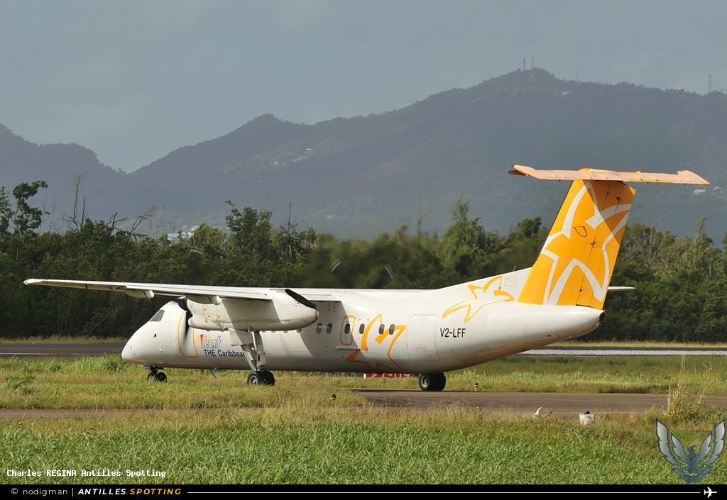 V2-LFF · De Havilland Canada Dash 8-300, LIAT, Martinique – Aimé Césaire