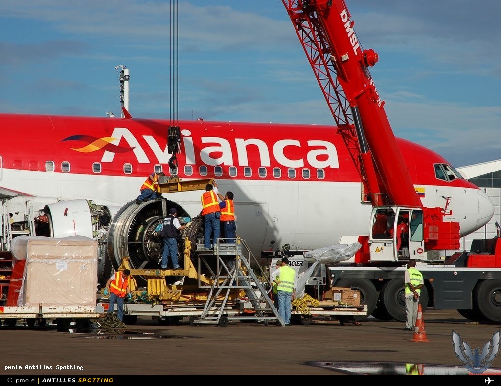 N728CG · Boeing 767-200, Avianca, Martinique – Aimé Césaire