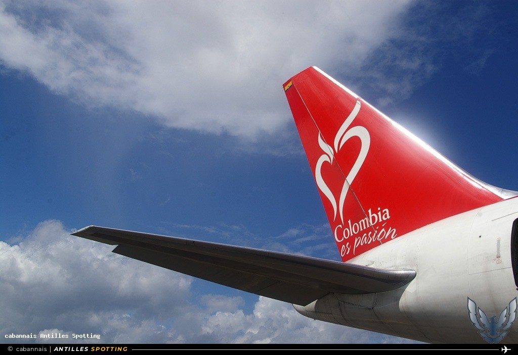 N728CG · Boeing 767-200, Avianca, Martinique – Aimé Césaire