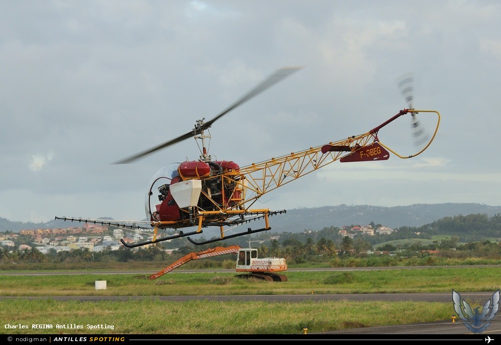 F-GBEG · Bell 47, Air Antilles Associés, Martinique – Aimé Césaire