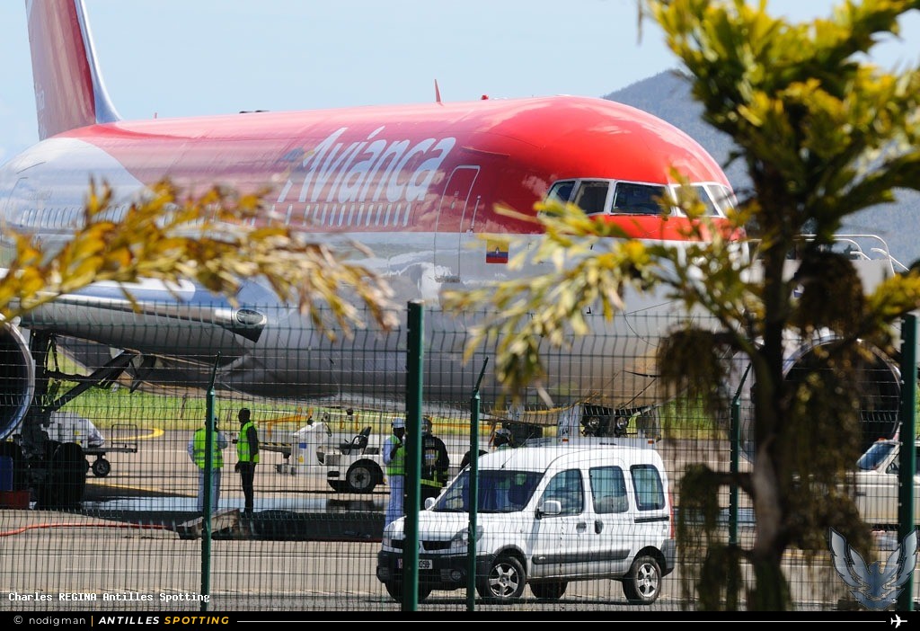 N728CG · Boeing 767-200, Avianca, Martinique – Aimé Césaire