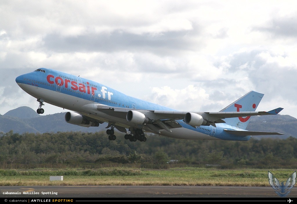 F-GTUI · Boeing 747-400, Corsairfly, Martinique – Aimé Césaire