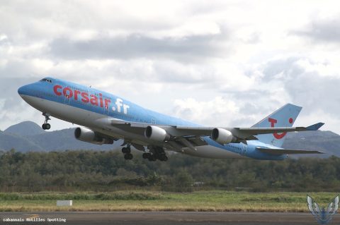 F-GTUI · Boeing 747-400, Martinique – Aimé Césaire