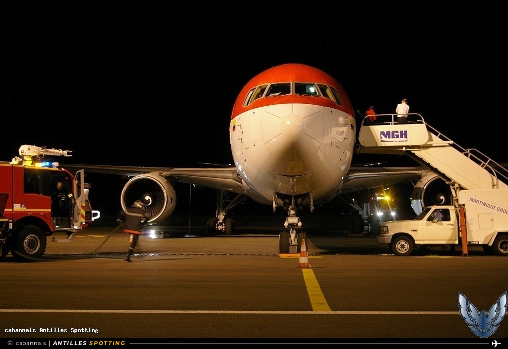 N728CG · Boeing 767-200, Avianca, Martinique – Aimé Césaire
