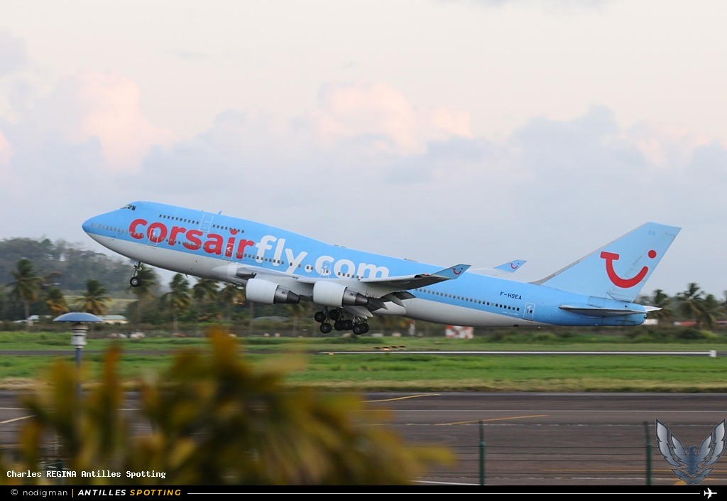 F-HSEA · Boeing 747-400, Corsairfly, Martinique – Aimé Césaire