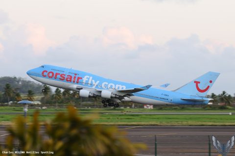 F-HSEA · Boeing 747-400, Martinique – Aimé Césaire