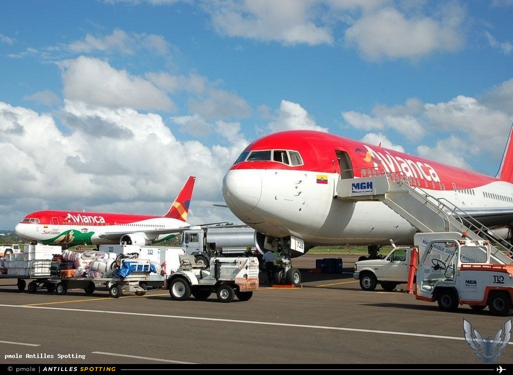 N768CG · Boeing 767-200, Avianca, Martinique – Aimé Césaire