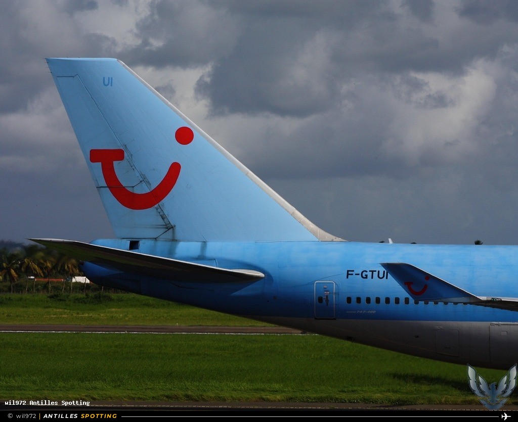 F-GTUI · Boeing 747-400, Corsairfly, Martinique – Aimé Césaire