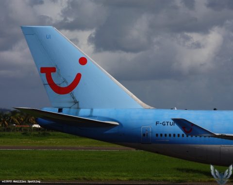 F-GTUI · Boeing 747-400, Martinique – Aimé Césaire